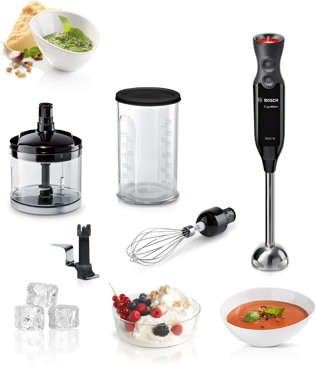 Блендер BOSCH ErgoMixx MSM61B6170, 1000 Вт