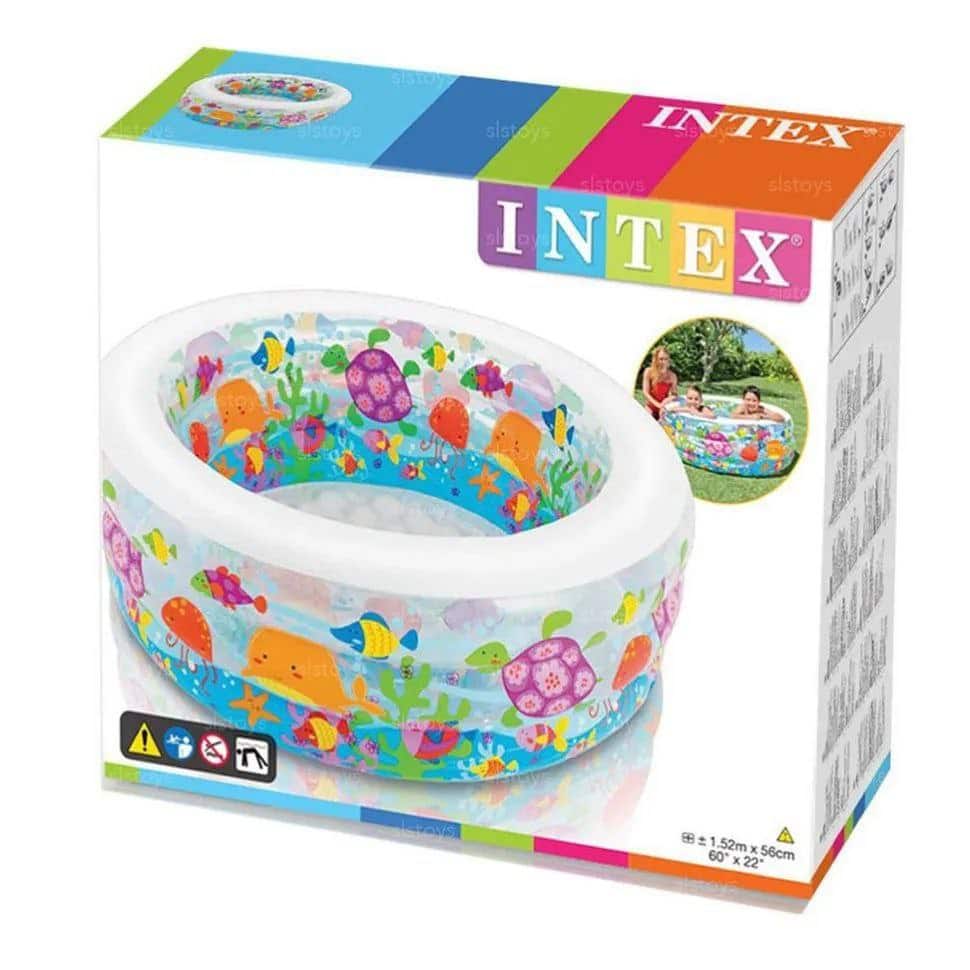 Детский надувной бассейн Intex 58480 “Аквариум” 152×56 см