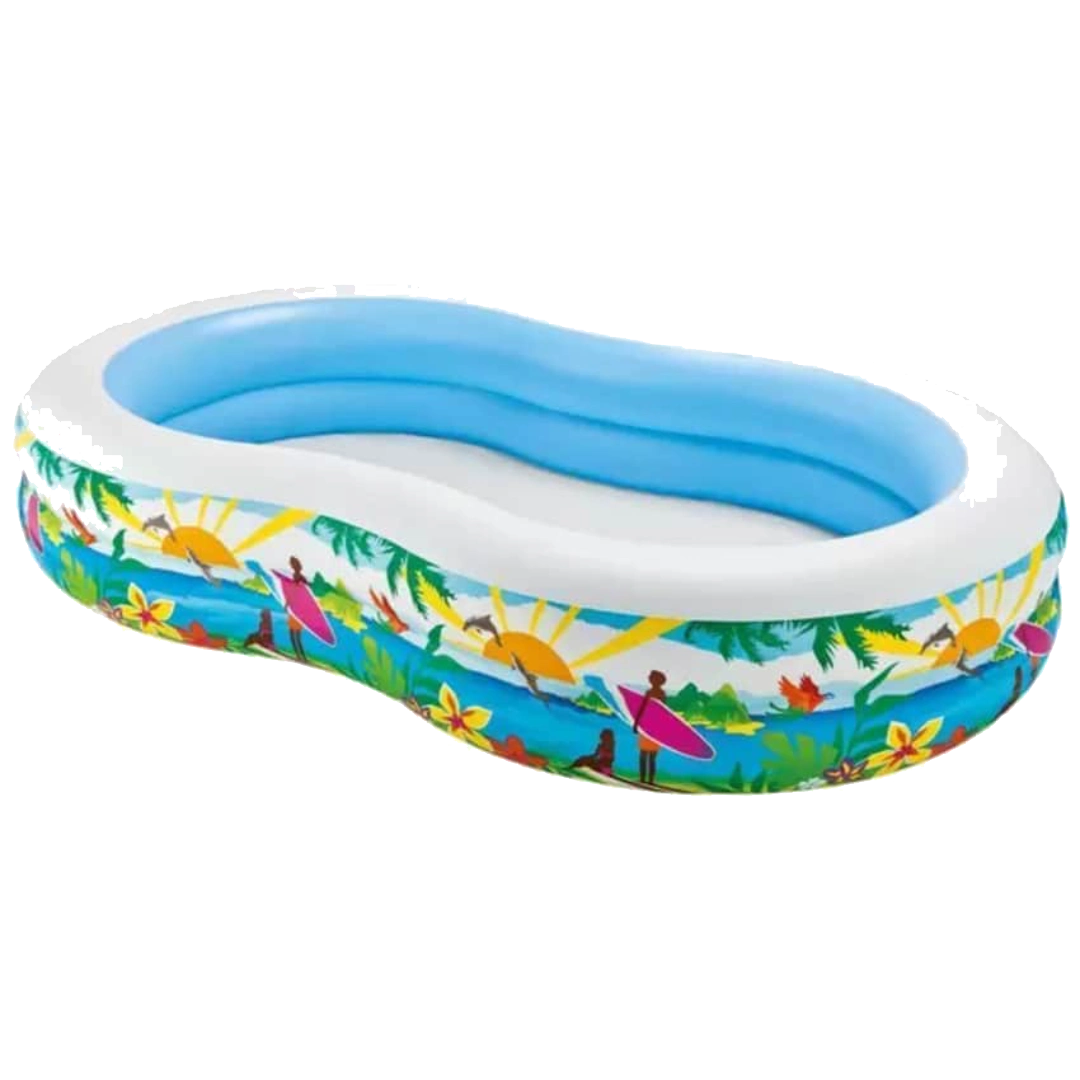 Надувной бассейн INTEX 56490 «Морской берег» 262×160×46 см